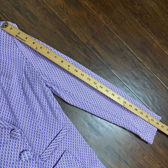 CABI The Maverick Imperial Blazer Jacket Lavender Argyle Office Preppy - Picture 15 of 15